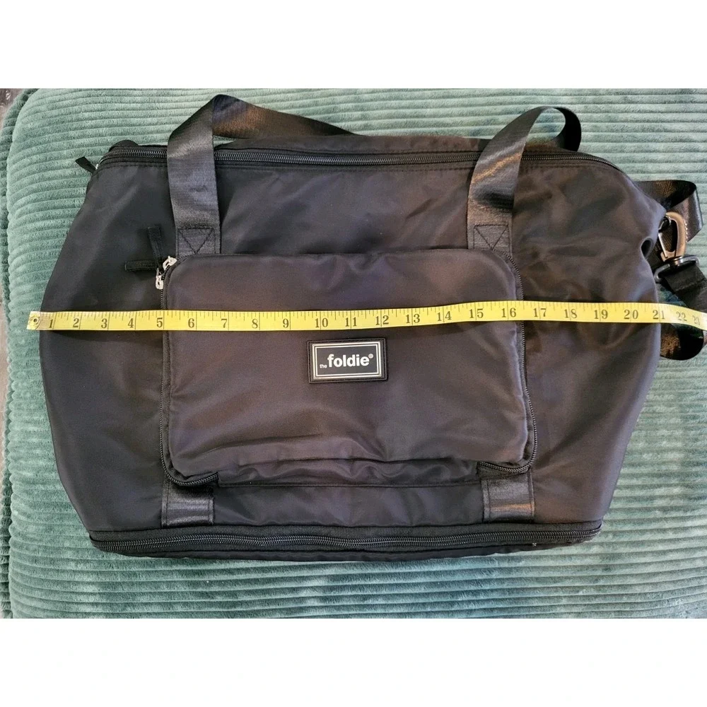 The Foldie Expandable Travel Tote Bag Black